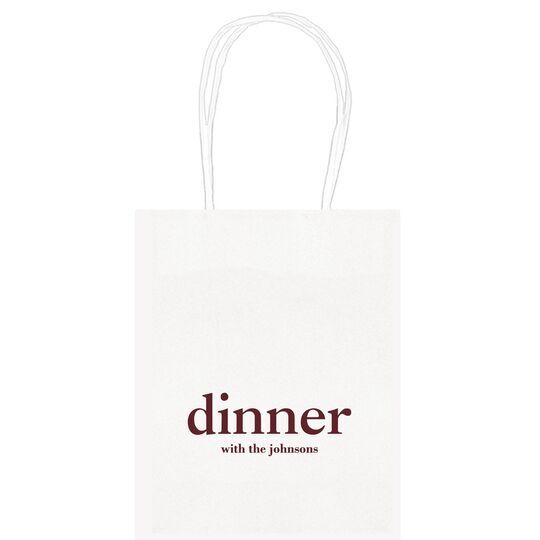 Big Word Dinner Mini Twisted Handled Bags